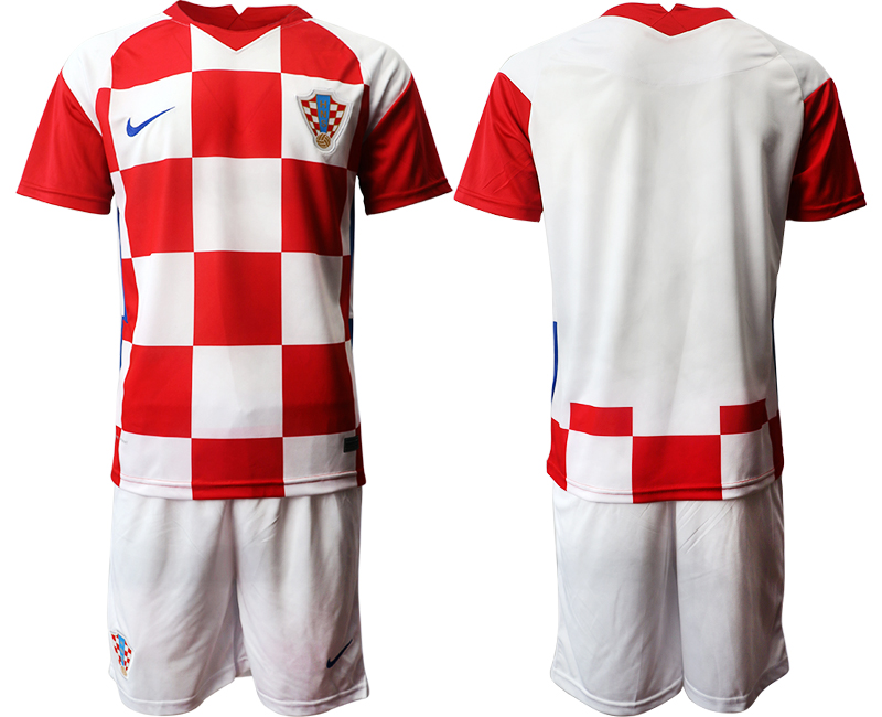 Men's Croatia National Team Custom Home Soccer Jersey Suit